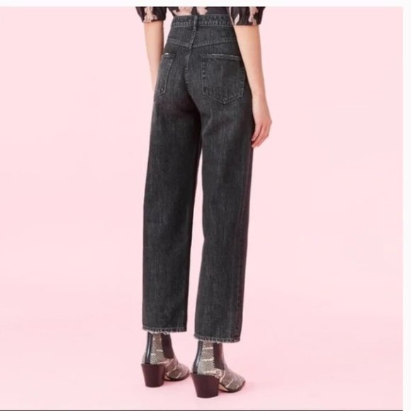 Rebecca Taylor La Vie Anais High Rise Jean in Faded Charcoal Wash - Size 24 - Picture 2 of 3